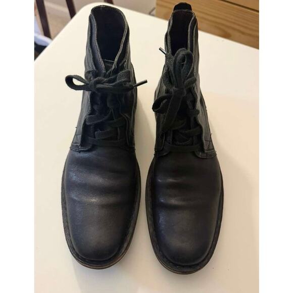 EUC John Varvatos Star USA Barrett black leather lace-up boots Size 13.5M main image 7